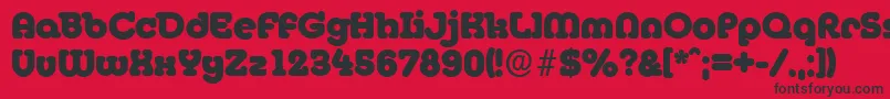 MexicoserialHeavyRegular Font – Black Fonts on Red Background