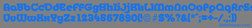 MexicoserialHeavyRegular Font – Blue Fonts on Gray Background