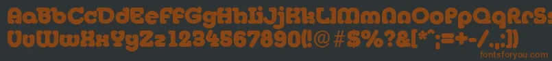 Шрифт MexicoserialHeavyRegular – коричневые шрифты на чёрном фоне