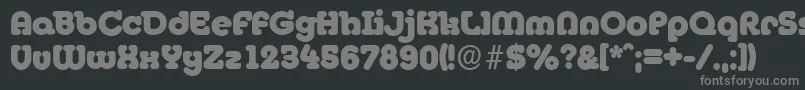 MexicoserialHeavyRegular Font – Gray Fonts on Black Background