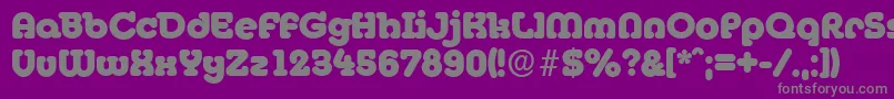 MexicoserialHeavyRegular-Schriftart – Graue Schriften auf violettem Hintergrund
