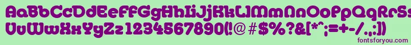 MexicoserialHeavyRegular Font – Purple Fonts on Green Background