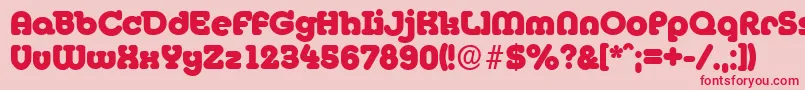 MexicoserialHeavyRegular Font – Red Fonts on Pink Background