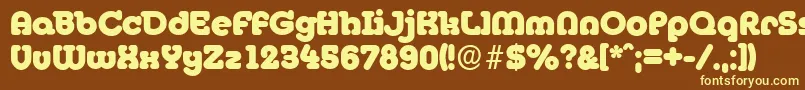 MexicoserialHeavyRegular Font – Yellow Fonts on Brown Background