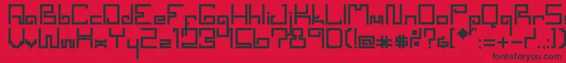 Spaceworm Font – Black Fonts on Red Background