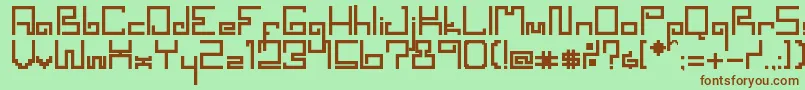 Spaceworm Font – Brown Fonts on Green Background