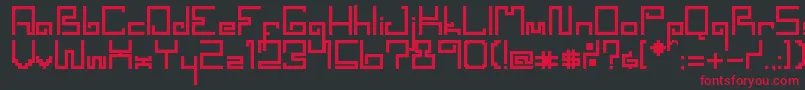 Spaceworm Font – Red Fonts on Black Background