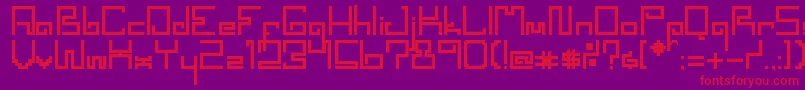 Spaceworm Font – Red Fonts on Purple Background