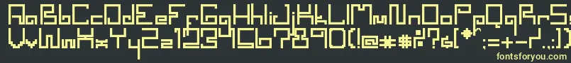 Spaceworm Font – Yellow Fonts on Black Background