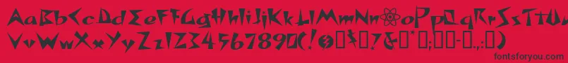 Spacepatrol Font – Black Fonts on Red Background