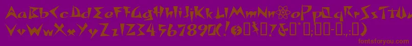 Spacepatrol Font – Brown Fonts on Purple Background