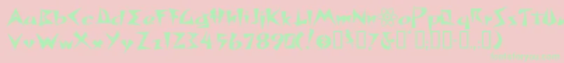 Spacepatrol Font – Green Fonts on Pink Background