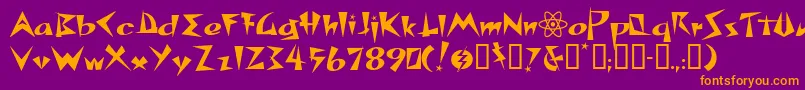 Spacepatrol Font – Orange Fonts on Purple Background