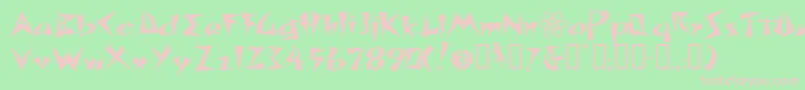 Spacepatrol Font – Pink Fonts on Green Background