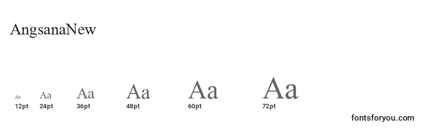 AngsanaNew Font Sizes