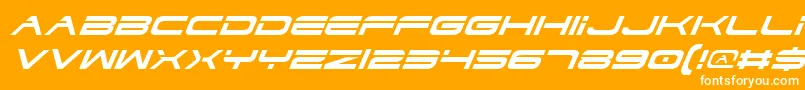 Шрифт DodgerItalic – белые шрифты на оранжевом фоне