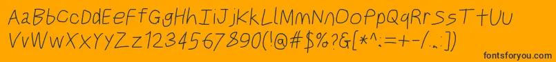 Justbreatheobl2 Font – Black Fonts on Orange Background