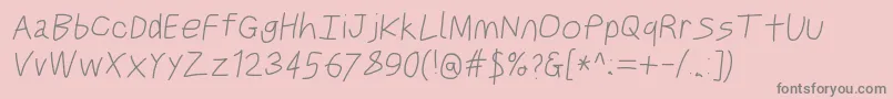 Justbreatheobl2 Font – Gray Fonts on Pink Background
