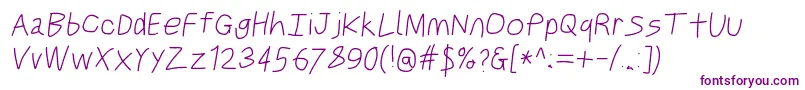 Justbreatheobl2 Font – Purple Fonts on White Background