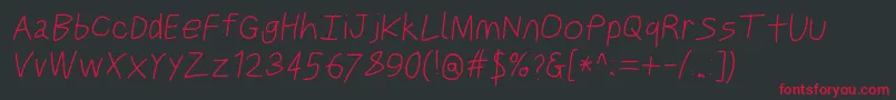 Justbreatheobl2 Font – Red Fonts on Black Background