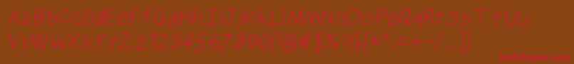 Justbreatheobl2 Font – Red Fonts on Brown Background
