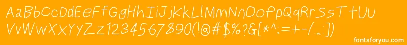 Justbreatheobl2 Font – White Fonts on Orange Background