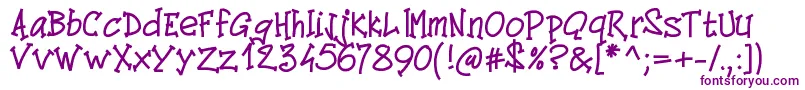 Pwcomics Font – Purple Fonts on White Background