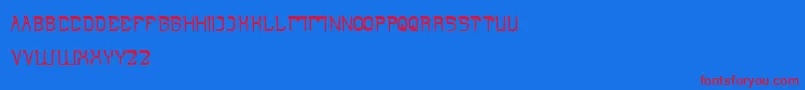 Шрифт ClubGolf – красные шрифты на синем фоне