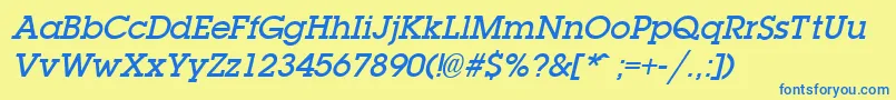 Laplanddemibold ffy Font – Blue Fonts on Yellow Background