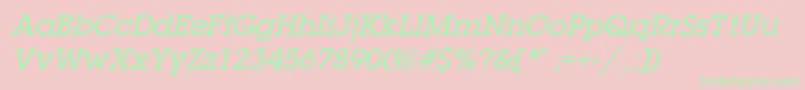 Laplanddemibold ffy Font – Green Fonts on Pink Background