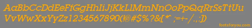 Laplanddemibold ffy Font – Orange Fonts on Gray Background