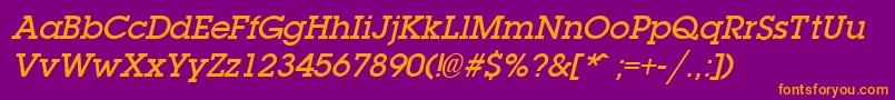 Laplanddemibold ffy Font – Orange Fonts on Purple Background