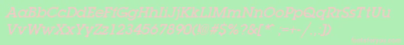 Laplanddemibold ffy Font – Pink Fonts on Green Background