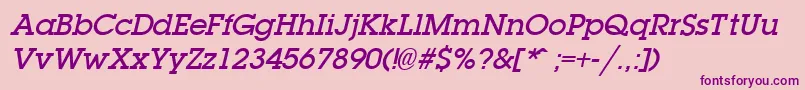 Laplanddemibold ffy Font – Purple Fonts on Pink Background