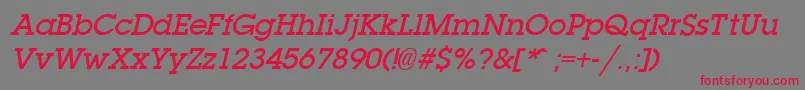 Laplanddemibold ffy Font – Red Fonts on Gray Background