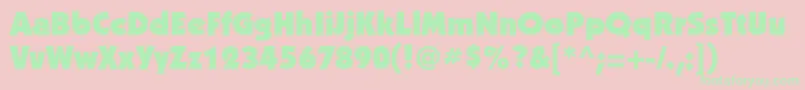 KabelattUltra Font – Green Fonts on Pink Background