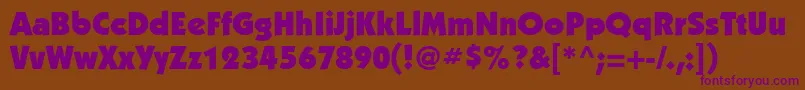 KabelattUltra Font – Purple Fonts on Brown Background