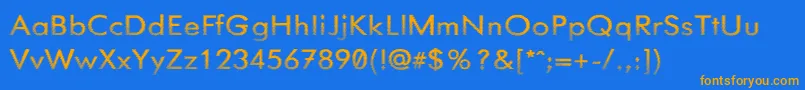 NeedGlasses Font – Orange Fonts on Blue Background