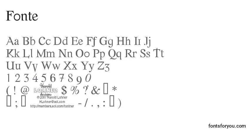 Fonte Font – alphabet, numbers, special characters