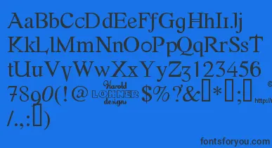 Fonte font – Black Fonts On Blue Background