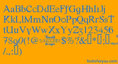 Fonte font – Blue Fonts On Orange Background