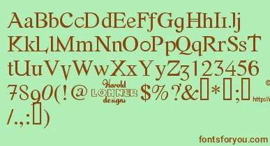 Fonte font – Brown Fonts On Green Background