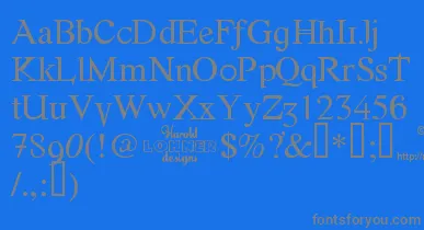 Fonte font – Gray Fonts On Blue Background