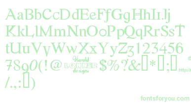 Fonte font – Green Fonts On White Background