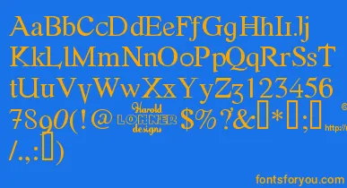 Fonte font – Orange Fonts On Blue Background