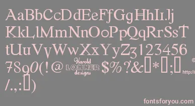 Fonte font – Pink Fonts On Gray Background