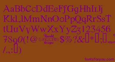 Fonte font – Purple Fonts On Brown Background