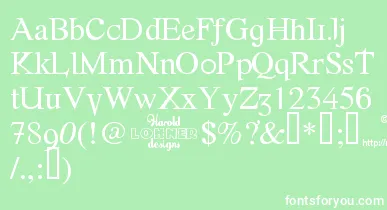 Fonte font – White Fonts On Green Background