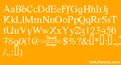 Fonte font – White Fonts On Orange Background