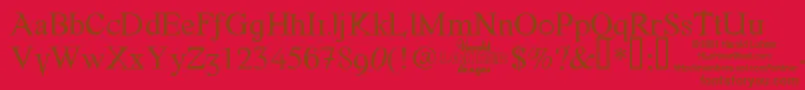Fonte Font – Brown Fonts on Red Background